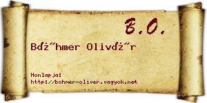 Böhmer Olivér névjegykártya