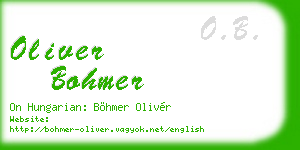 oliver bohmer business card